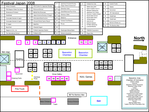 Festival Japan 2008 Map