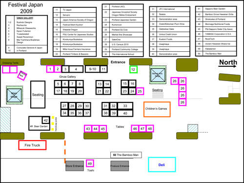 Festival Japan 2009 map