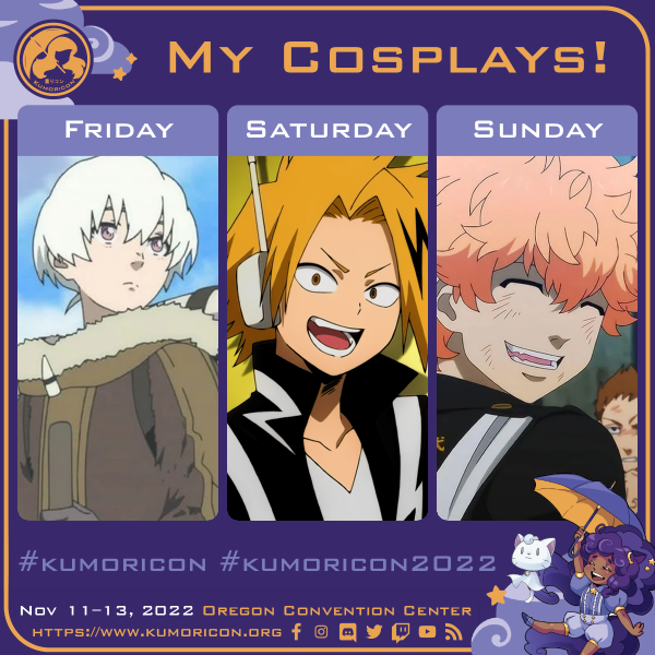 English cosplay frame template for Friday&ndash;Sunday, 1&times;1 aspect ratio