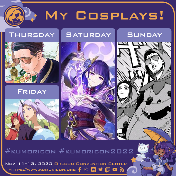 English cosplay frame template for Thursday&ndash;Sunday, 1&times;1 aspect ratio