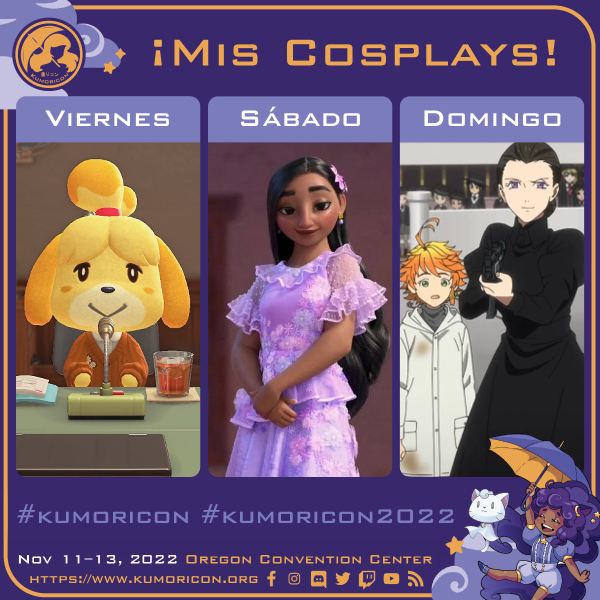 Spanish cosplay frame template for Friday&ndash;Sunday, 1&times;1 aspect ratio