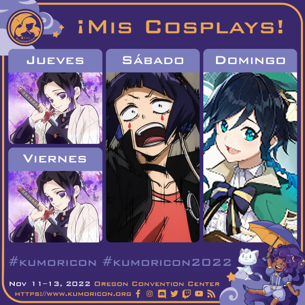 Spanish cosplay frame template for Thursday&ndash;Sunday, 1&times;1 aspect ratio